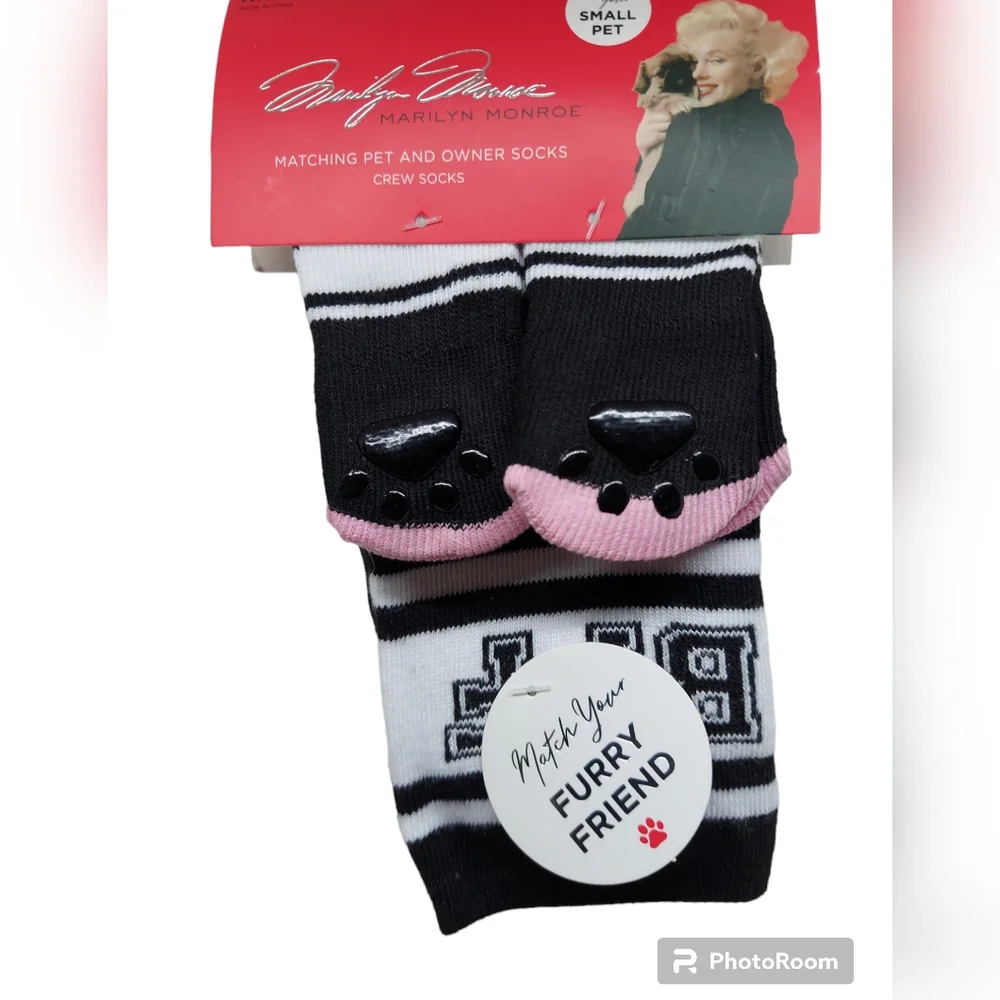Marilyn Monroe Matching Pet and Owner Crew Socks 3 Sets NWT